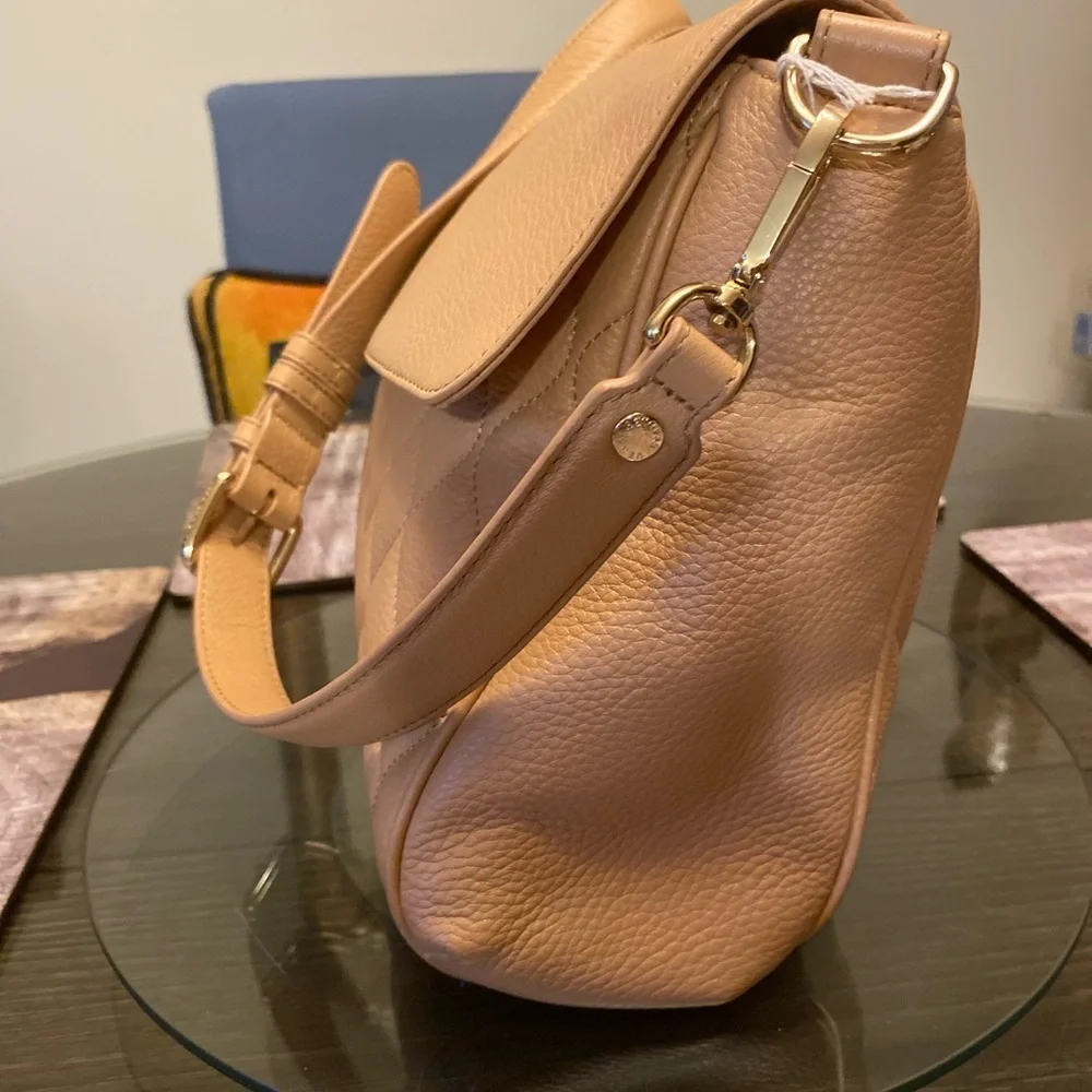 Vera Bradley Tan Quilted Shoulder Bag